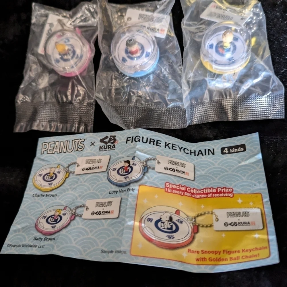 3 brand new peanuts x kura sushi plates